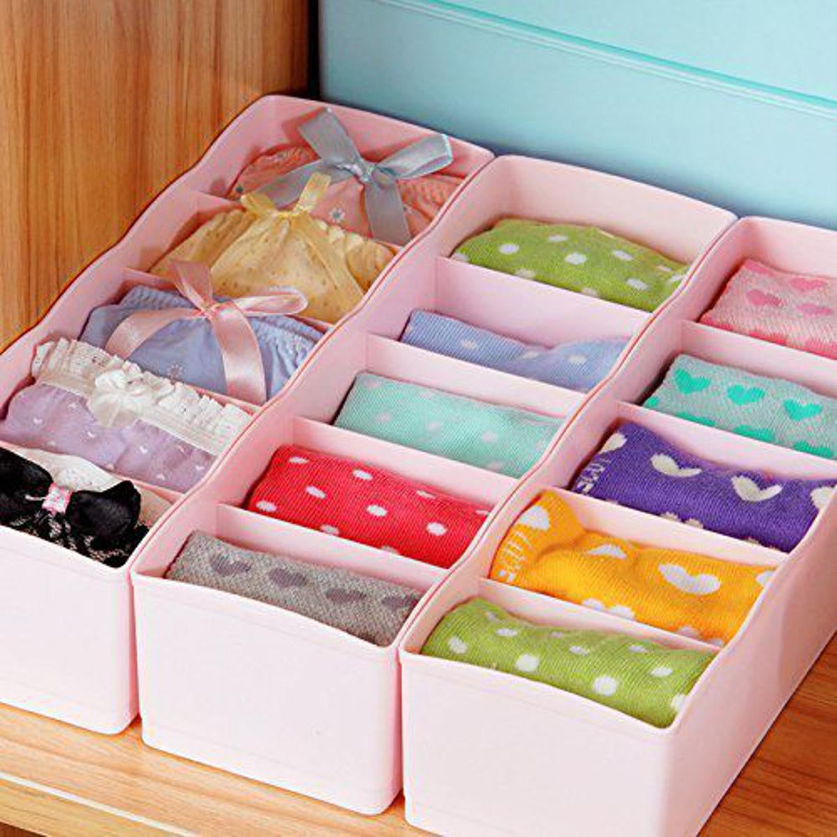 5-Grid Multipurpose Divider Storage Box | Cosmetic, Jewelry & Kitchen Organizer | Random Colors