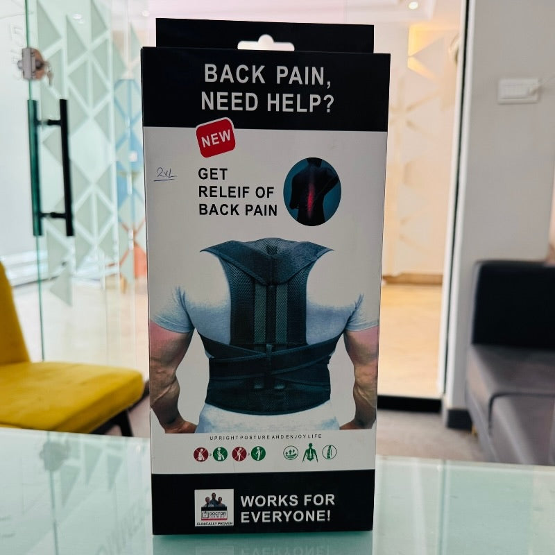 Back Pain Relief Posture Corrector Belt | Adjustable Support for Spine, Shoulder & Lumbar Alignment | XXXL