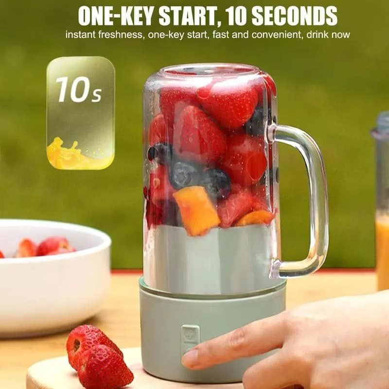 Crusher Juicer 2-in-1 Mini Portable Blender | USB Rechargeable | 6-Blade High-Speed Juicer | Random Color