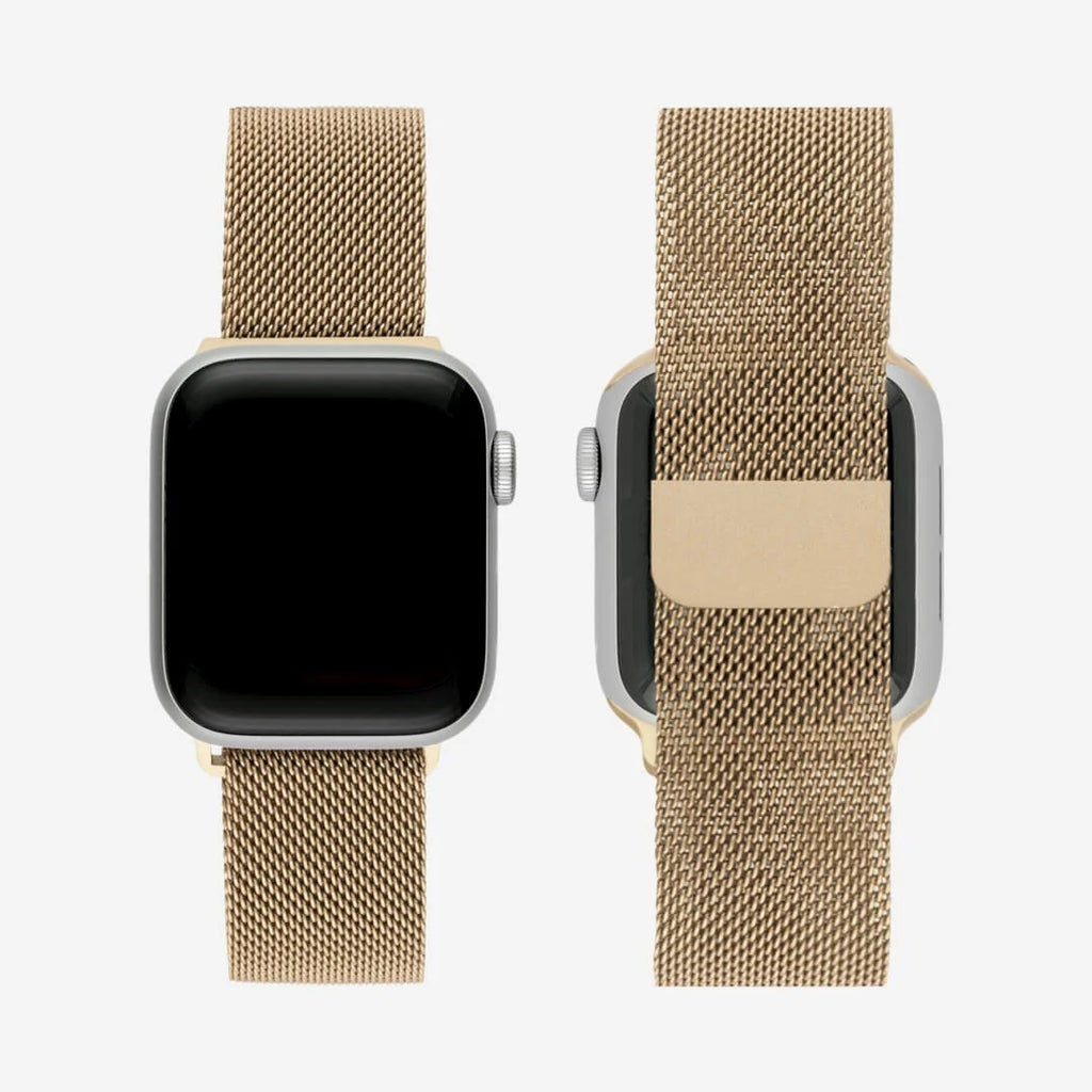 Gold | Apple Watch Milanese Magnetic Loop Strap | Stainless Steel Band  | 42mm / 44mm / 45mm
