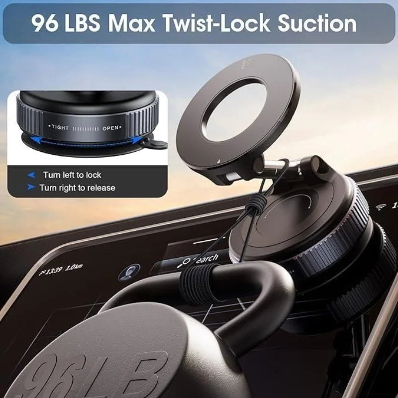 Foldable Magnetic Car Phone Holder | 360° Rotating Suction Mount, Universal