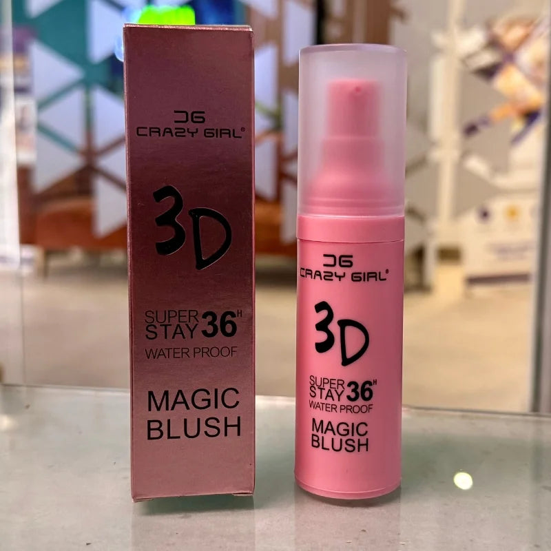 Crazy Girl 36H Magic Waterproof Blush | Long-Lasting 3D Glow Makeup for Girls & Women