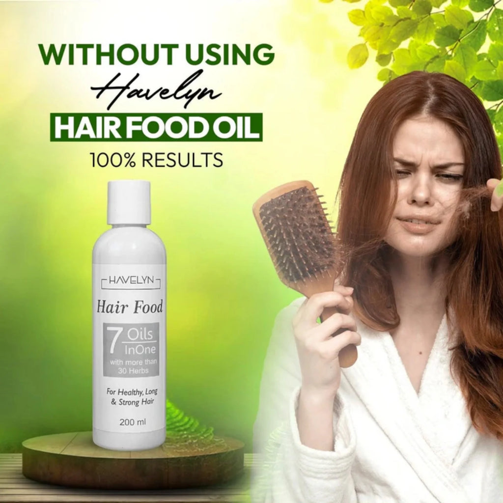Havelyn Hair Food Oil 200ml | 7 Oils & 30+ Herbal Extracts for Strong & Healthy Hair