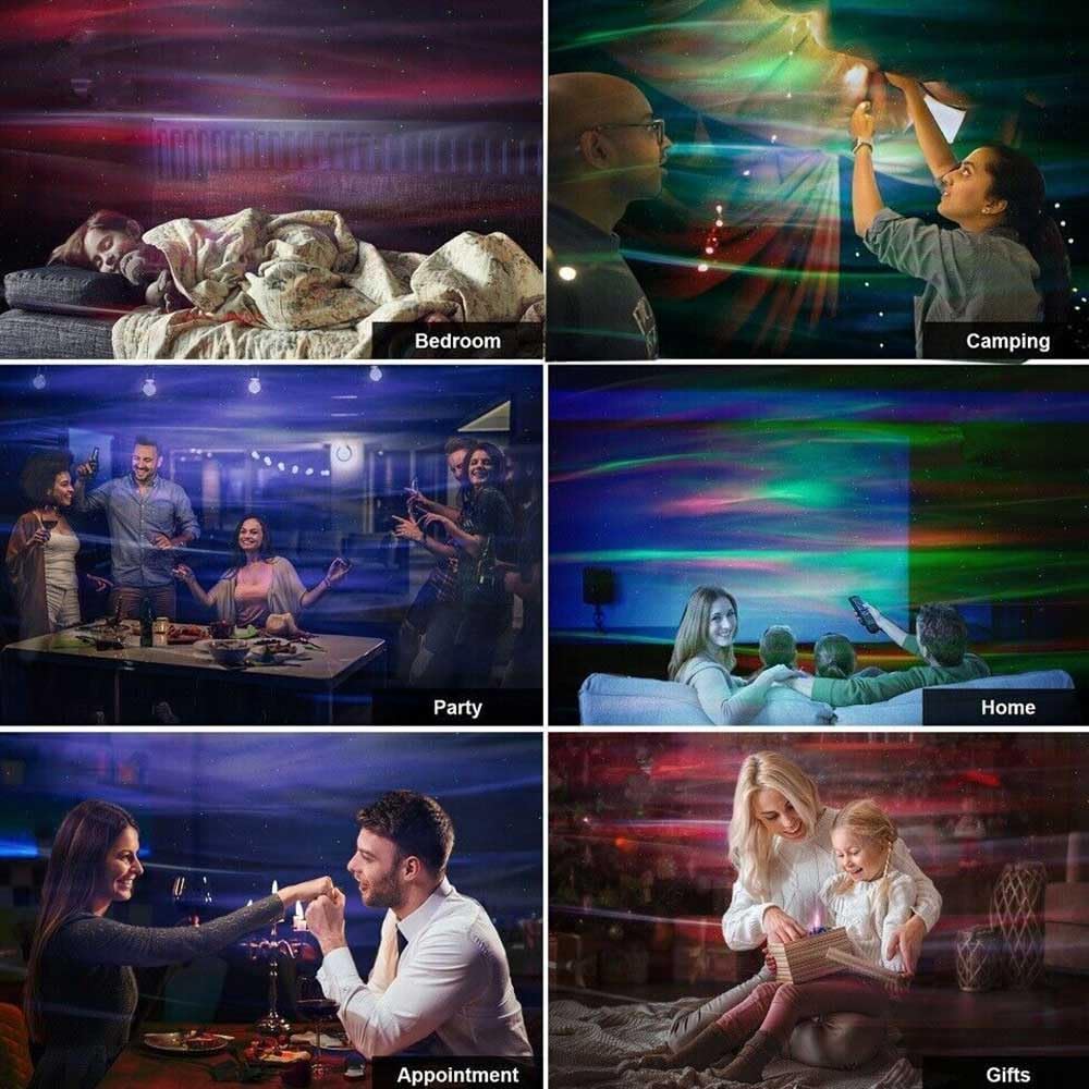 A7 LED Starry Projection Light with Remote Control | USB Galaxy Night Lamp