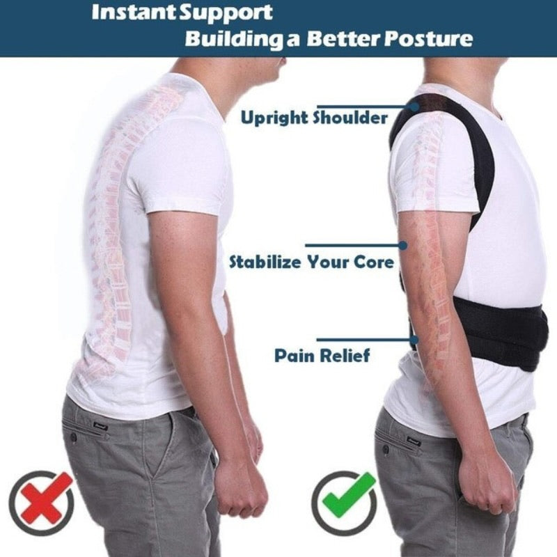 Back Pain Relief Posture Corrector Belt | Adjustable Support for Spine, Shoulder & Lumbar Alignment | XXXL