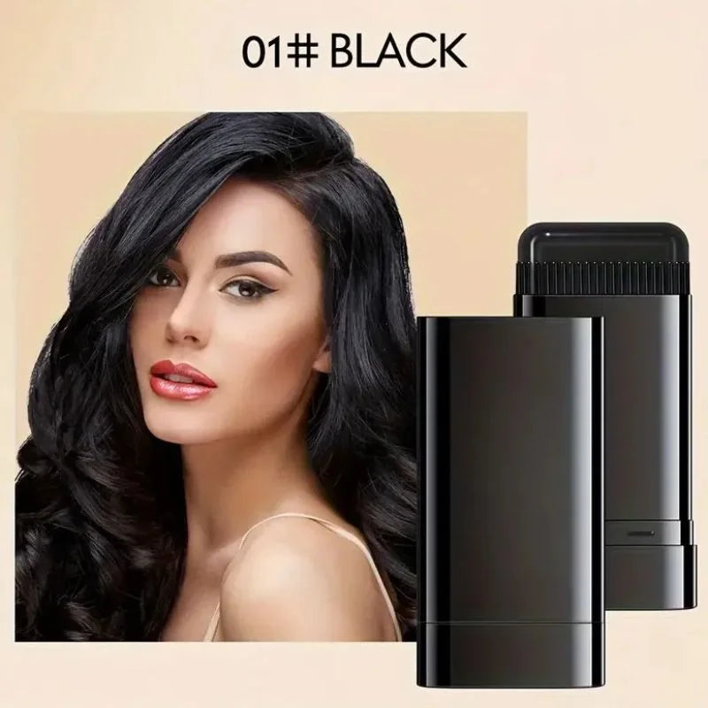 Black Temporary Hair Color Stick  | Long-Lasting Gray Coverage Hair Touch-Up Wand