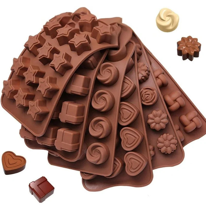 Silicone Chocolate Molds Shapes | Non-Stick Candy & Cake Making Mold for Kids & Adults | Random Shapes