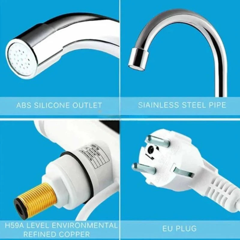 Electric Instant Heating  Faucet  | Digital Temperature Display | Plastic handle |  Kitchen & Bathroom Hot Water Tap