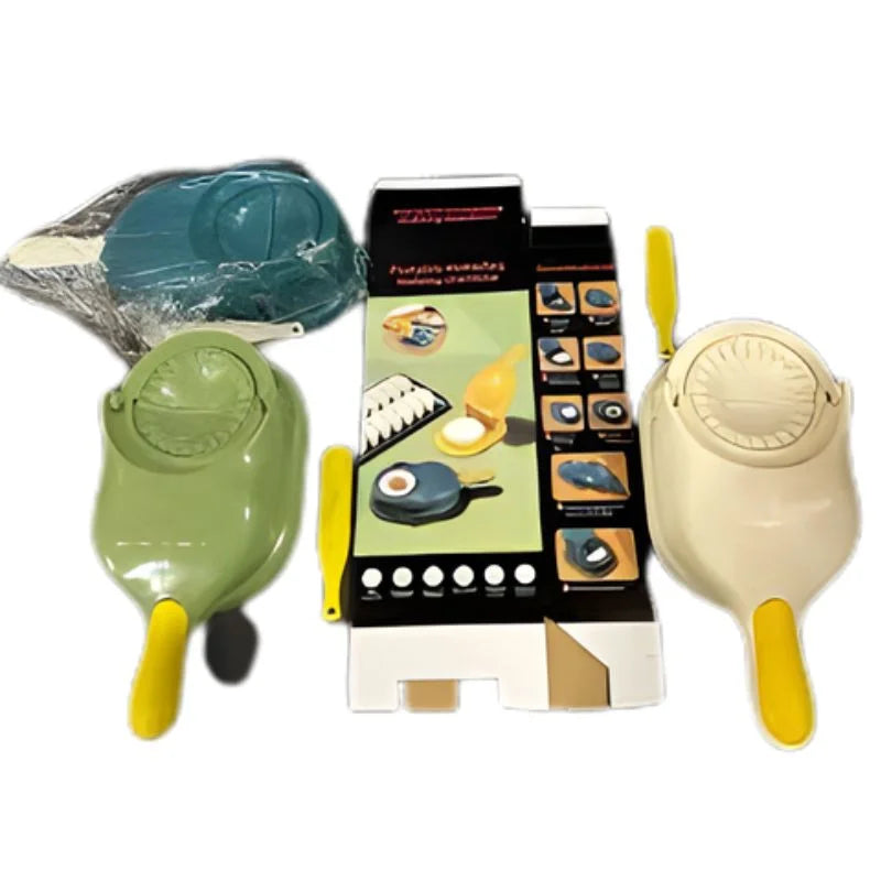 2-in-1 Dumpling & Samosa Maker | Mini Manual Tortilla & Dough Press | Random Colors