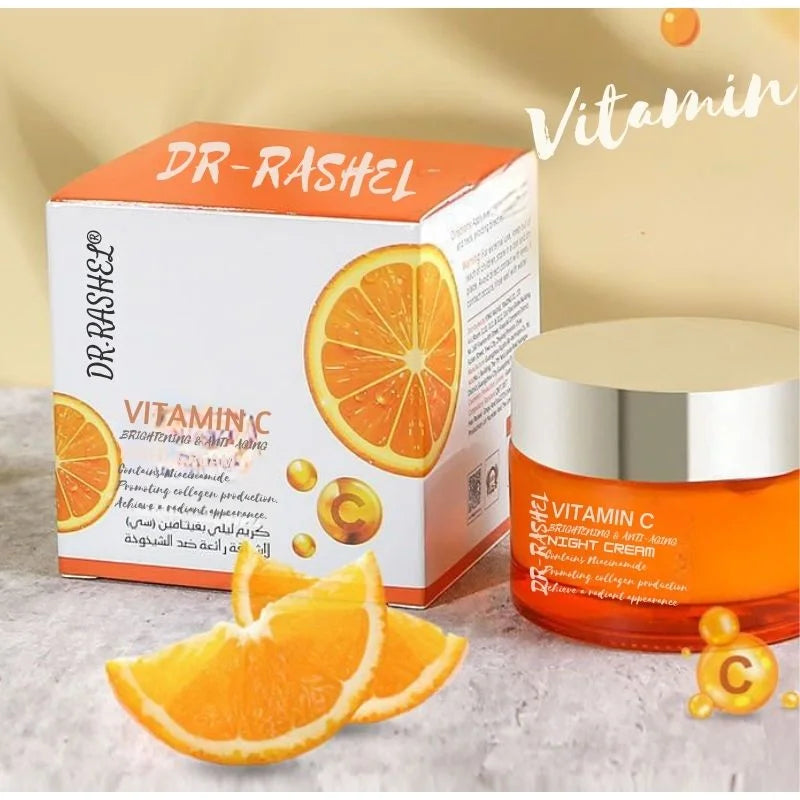 Dr. Rashel Vitamin C Brightening & Anti-Aging DAY Cream | SPF Protection & Radiant Glow Moisturizer (50 g) | Imported