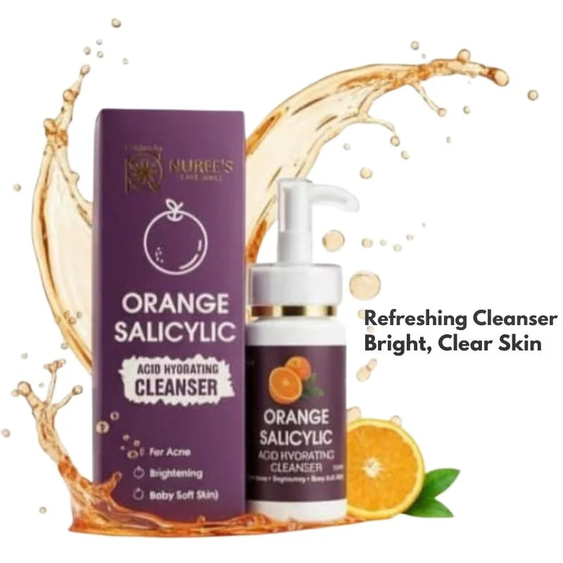 Orange Salicylic Acid Hydrating Cleanser | Gentle Exfoliation, Brightening & Baby-Soft Skin | 100ml