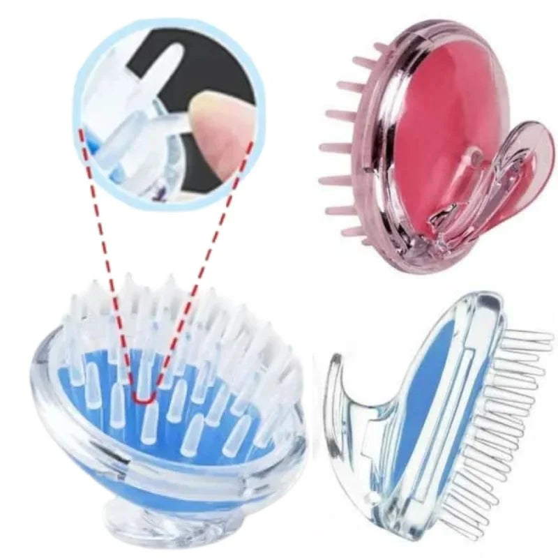 Head Scalp Massage & Shampoo Brush | Soft Silicone Bath Brush | Deep Cleansing & Relaxing Scalp Care | Random Colors
