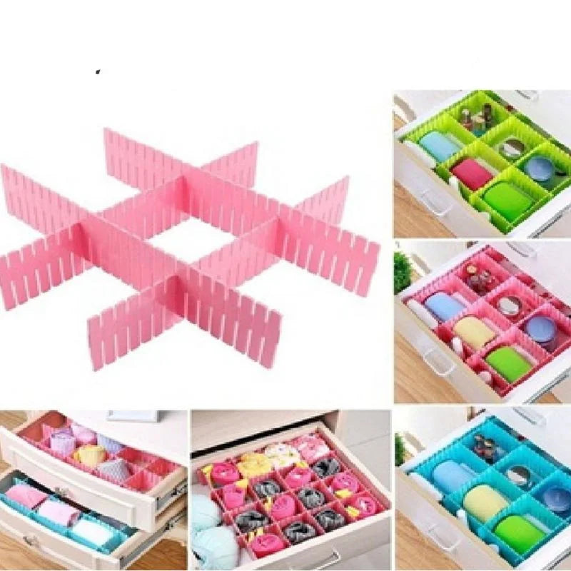 Drawer Organizer Board Storage Box | Adjustable Clapboard Divider Set | 4 Pcs