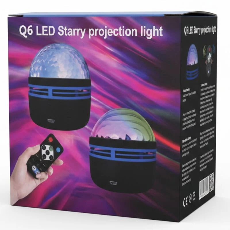 Q6 Mini LED Starry Projection Light with Remote Control | USB Galaxy Night Lamp