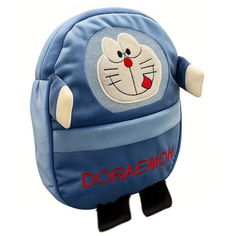 Cute Plush Doraemon Character Backpack | Stuffed School Bag & Gift for Kids