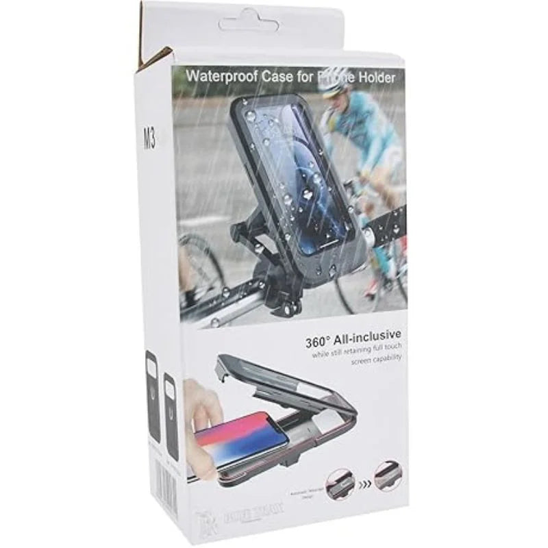 Waterproof Bike Phone Holder 360Â° Rotation | Handlebar Mobile Mount for Bicycle & Motorcycle