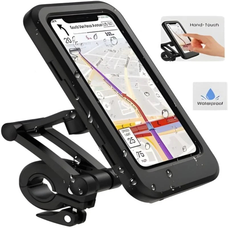 Waterproof Bike Phone Holder 360Â° Rotation | Handlebar Mobile Mount for Bicycle & Motorcycle