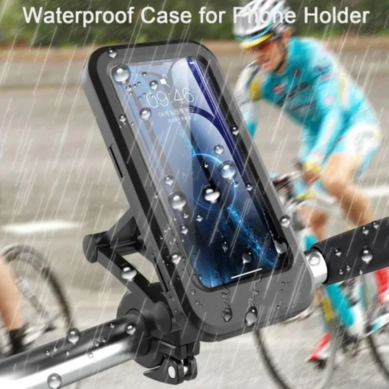 Waterproof Bike Phone Holder 360Â° Rotation | Handlebar Mobile Mount for Bicycle & Motorcycle