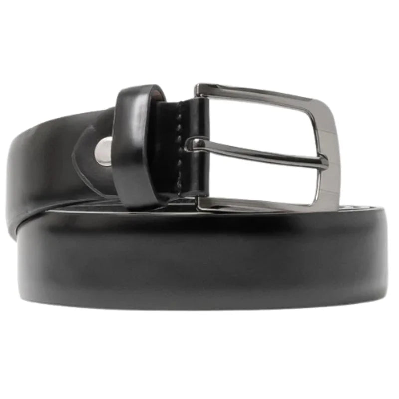 Black Imported Belt | Premium Matt Finish Strap with Elegant Metal Buckle for Formal & Casual Wear
