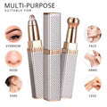 2-in-1 Flawless Facial Hair Remover & Eyebrow Trimmer | USB Rechargeable, Painless & Portable | Silver Color