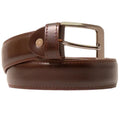 Dark Brown Pure Leather Belt | Premium Formal Wear Belt with Rugged Leather Interior & Elegant Metal Buckle