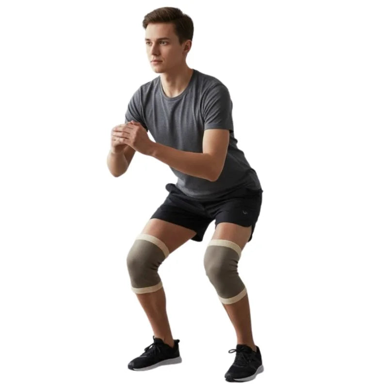 Unisex Wool Knee Warmers Pair |  Warm Elastic Fit, Plain design | Winter Wear for Men & Women | Random Colors