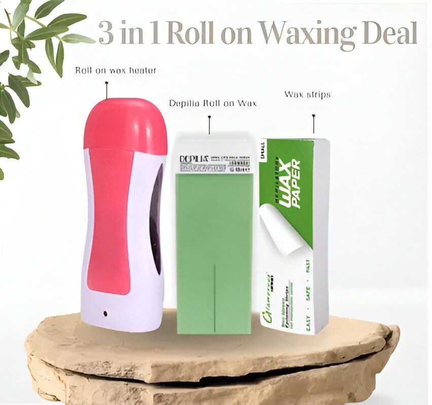 3-in-1 Wax Heater Machine for Hair Removal | Cartridge Wax Warmer + Wax Cartridge + Wax Strips