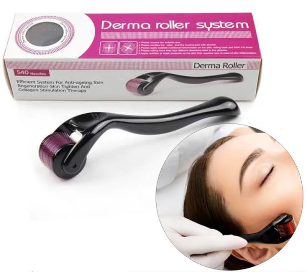 Derma Roller 0.5mm for Hair & Skin Therapy | 540 Titanium Micro-Needles