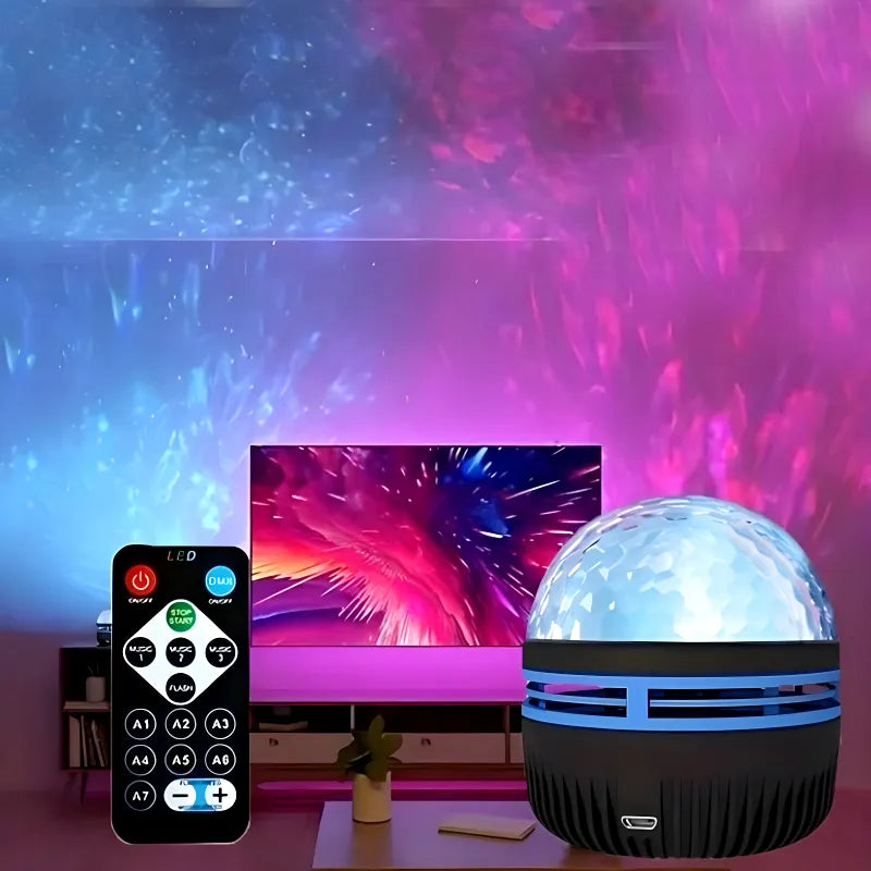 Q6 Mini LED Starry Projection Light with Remote Control | USB Galaxy Night Lamp