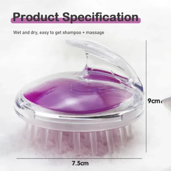 Head Scalp Massage & Shampoo Brush | Soft Silicone Bath Brush | Deep Cleansing & Relaxing Scalp Care | Random Colors