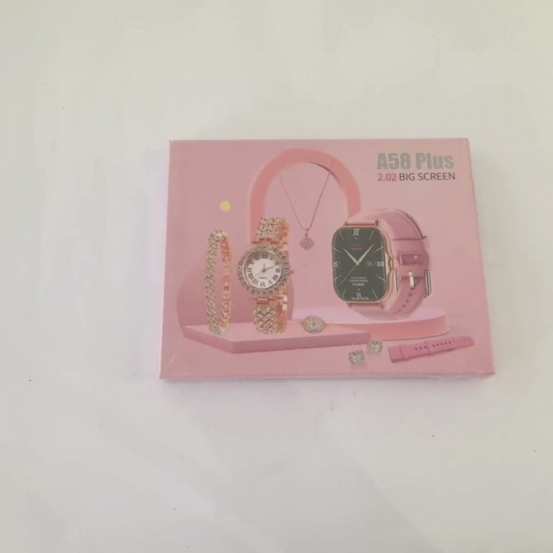 A58 Plus 6-in-1 Women’s Smartwatch | Stylish Fitness Tracker Perfect Gift Idea