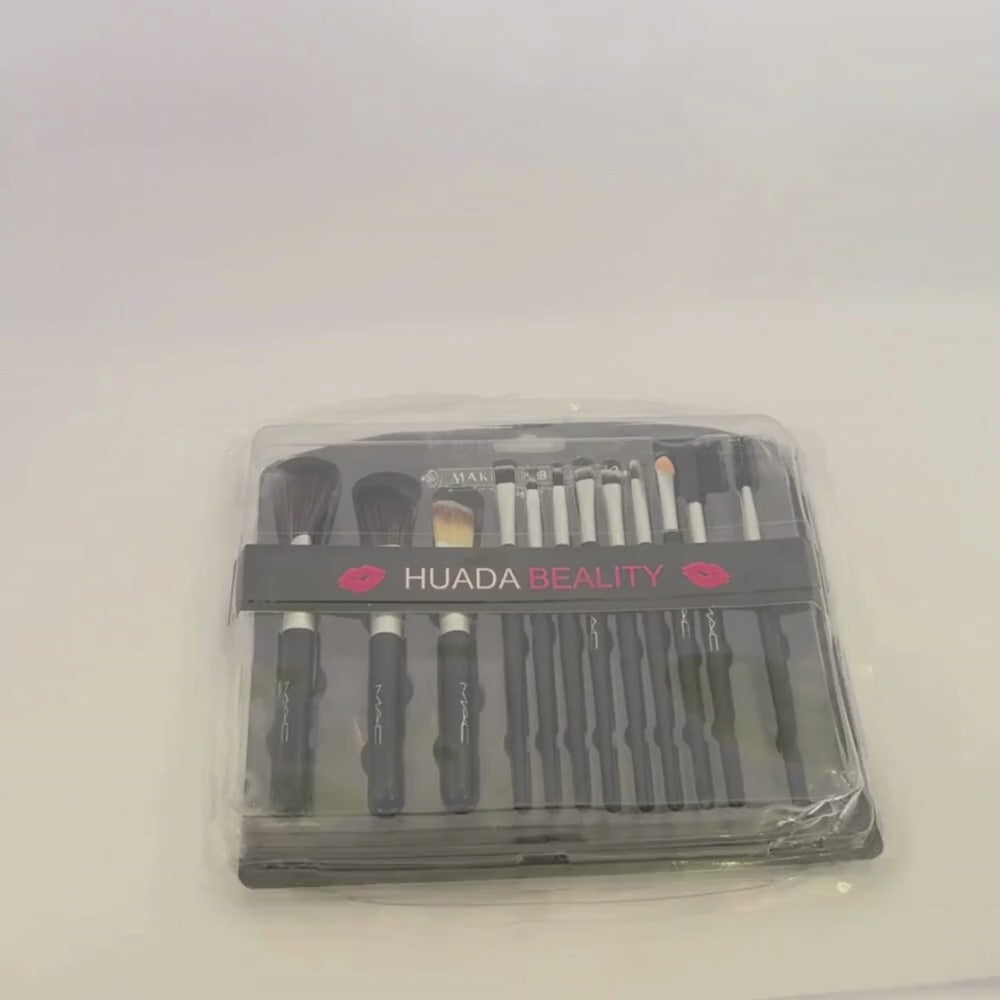 Huada Beauty Makeup Brush Set – 12-Piece Professional Makeup Tool Kit | Soft, High-Quality Synthetic Bristles