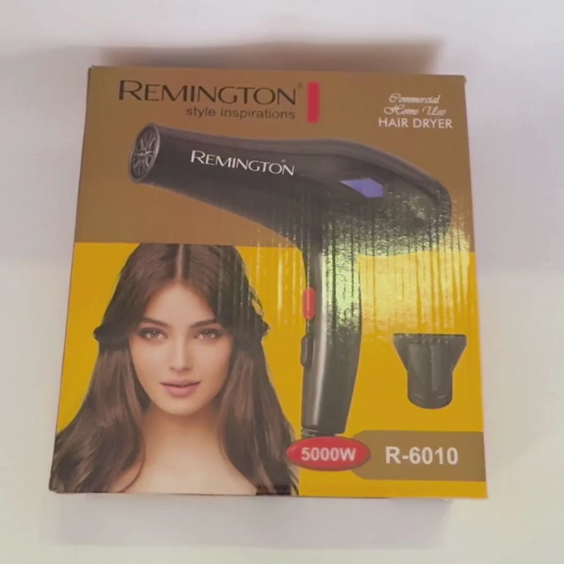 Remington Hair Dryer R-6010 Professional Ionic Dryer with 3 Speed Settings and DC Strong Motor