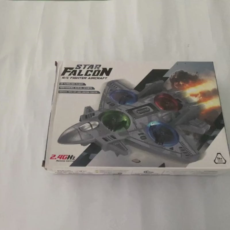 Premium RC Fighter Jet Plane 2.4 | Remote Control Foam Airplane Toy with Lights & 3D Stunt Glider