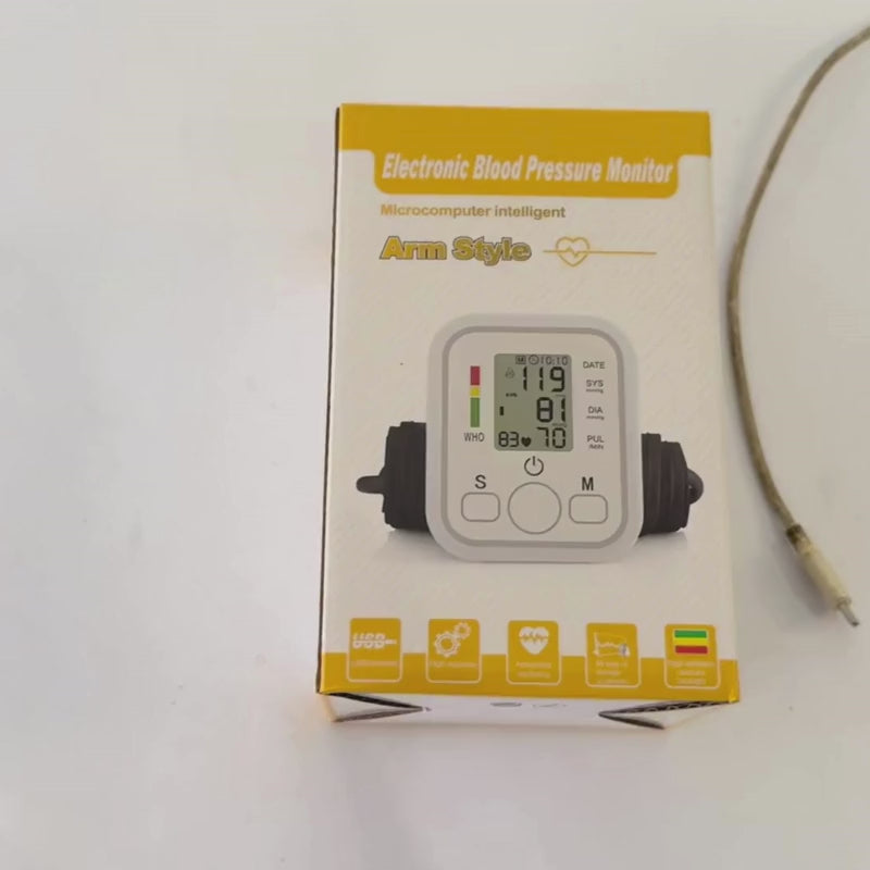 Digital Blood Pressure Monitor | Upper Arm Automatic BP Machine with Large LCD Display, Memory Storage & Voice Function for Home Monitoring