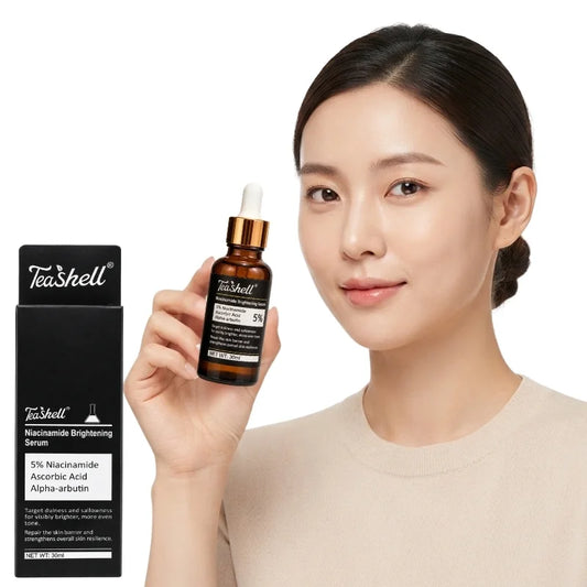 Teashell 5% Niacinamide Brightening Serum | Alpha Arbutin & Ascorbyl Acid | Dark Spot & Acne Mark Care | For All Skin Types | 30ml